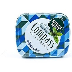 تصویر قرص خوشبو کننده دهان کامپس با طعم نعنا کوهی بدون شکر - Compass Spear Mint 