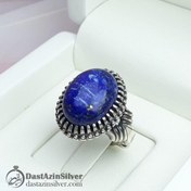 تصویر انگشتر نقره لاجورد افغانی 