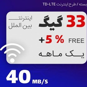 تصویر بسته اینترنت TD-LTE ایرانسل 33 گیگابایت یکماهه 
