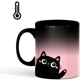 تصویر ماگ حرارتی گربه‌سیاه1 