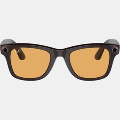 تصویر عینک هوشمند ری بن متا مدل ویفرر رنگ مشکی مات با عدسی مشکی مدرج پلاریزه RAY-BAN META WAYFARER RW4006 سایز استاندارد 