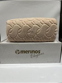 تصویر پتوی یک نفره نقره‌ای یتو پتو تک رنگ Elegance Merinos 