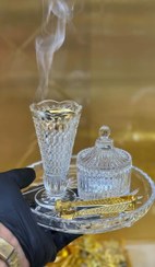 تصویر ست بخور سوز اماراتی کریستال 