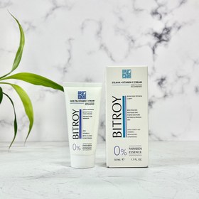 تصویر کرم روشن کننده آلفا هیدروکسی اسید 5 درصد ویتامین C بیتروی 50 میلی لیتر Bitroy Brightening alpha hydroxy acid 5% Vitamin C 50 ml