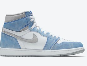 تصویر کتانی نایکی ایر جردن ۱ هایپر رویال مردانه و زنانه با کفی چرم 