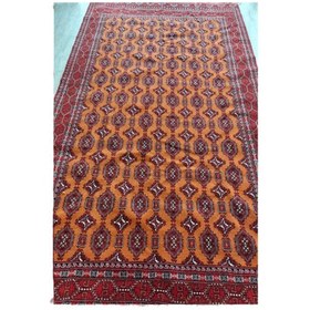 تصویر فرش دستباف ترکمن صحرا، با کیفیت و نقوش سنتی – کد 4/5 