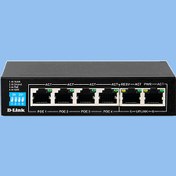 تصویر سوئیچ 6 پورت دی لینک مدل DES-F1006P-E D-Link DES-F1006P-E 6 Port  PoE Switch