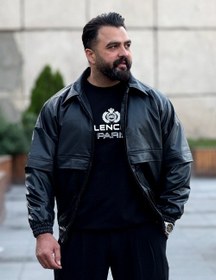 تصویر کاپشن چرمی استین دو تیکه - بوتیک ماکان 