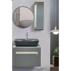 تصویر روشویی کابینتی فول ست آروین طوسی 