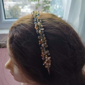 تصویر تل سر مجلسی زنانه با مارکیزو کریستال - 2عدد / 2عدد / 2عدد 