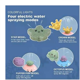 تصویر اسباب بازی حمام خرچنگ آبپاش آبی چند سری 