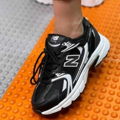 تصویر کتونی نیوبالانس زنانه دخترانه کفش ونس اسپورت اسپرت سفید مشکی new balance newbalance لژدار لژ دار شیک طبی سبک راحت 