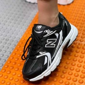 تصویر کتونی نیوبالانس زنانه دخترانه کفش ونس اسپورت اسپرت سفید مشکی new balance newbalance لژدار لژ دار شیک طبی سبک راحت 