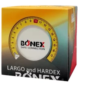 تصویر کاندوم بونکس مدل سفت کننده و بزرگ کننده بسته 12 عددی Bonex Largo And Hardex condoms