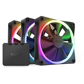 تصویر فن های NZXT F120 RGB - RF-R12TF-B1 - سفارشی سازی نورپردازی پیشرفته RGB - خنک کننده بی صدا Whisper - سه گانه (پنکه و کنترلر RGB موجود است) - فن 120 میلی متری - مشکی - ارسال 20 روز کاری 