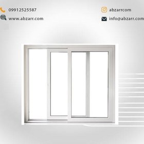 تصویر پنجره کشویی UPVC اندازه 1 در 1 (( اقساط یک ساله )) 