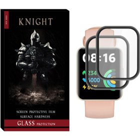 تصویر محافظ صفحه نمایش نانو نایت مدل NKT مناسب برای ساعت هوشمند شیائومی Redmi Watch بسته دو عددی مشکی ا بند ساعت هوشمند نایت بند ساعت هوشمند نایت