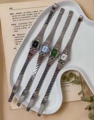 تصویر ساعت مچی زنانه دستبندی FENCCI مستطیلی(سری نقره ای) 