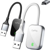 تصویر دانگل وایرلس اپل CarPlay و Android Auto یواس‌بی ارلدام CP03 با دانگل تایپ‌سی 