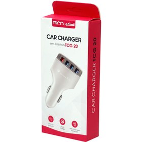 تصویر شارژر فندکی تسکو مدل TCG20 ۴ پورت با کابل 