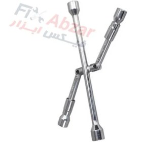 تصویر آچار چرخ سواری تاشو چهار سر بیگ رد مدل TRX31201 BIGRED Folding Lug Wrench 14 Inch model TRX31201