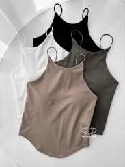 تصویر کراپ زنانه کاپدار با بندهای نازک کد 26037 