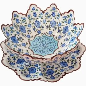 تصویر ست کاسه و بشقاب میناکاری 