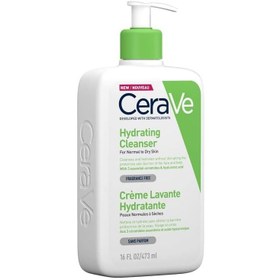 تصویر شوینده آبرسان مخصوص پوست نرمال و خشک مدل کرم به فوم سراوی 236 میل CeraVe Hydrating Cream-to-Foam Cleanser For Normal to Dry Skin 236ML