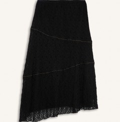 تصویر دامن میدی زنانه مشکی دفکتو 