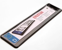 تصویر قاب پلاک خودرو طرح کربن 