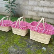 تصویر سبد پیک نیک حصیری مدل ساده 