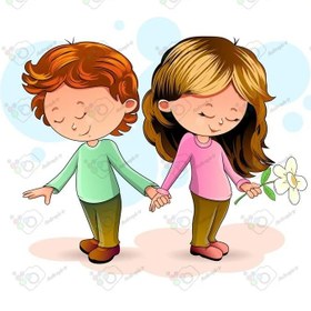 خرید و قیمت وکتور کارتونی دختر و پسر-کد 12078 | ترب