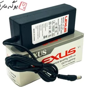 تصویر آداپتور 12 ولت 5 امپر Lexus به همراه کابل برق Lexus 12V 5 amper adaptor