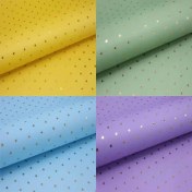 تصویر خرید کاغذ کادو گلاسه طلاکوب طرح ستاره بسته 50 برگی gift wrapping paper Gloss goldsmith