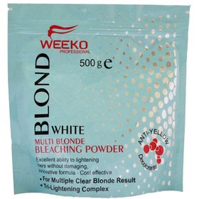 تصویر پودر دکلره سفید ویکو 500 گرمی | weeko wight multi blonde bleaching powder 500gr 