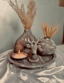 تصویر گلدان و جا شمعی و دکوری 