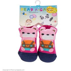 تصویر جوراب فانتزي طرح خرس صورتي ا Pink Bear Fantasy Socks Pink Bear Fantasy Socks
