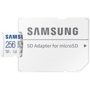 تصویر کارت حافظه MicroSDXC سامسونگ مدل Evo Plus کلاس 10 استاندارد UHS-I U3 A2 V30 سرعت 130 مگابایت بر ثانیه ظرفیت 256 گیگابایت به همراه آداپتور SD Samsung MicroSDXC Evo Plus Class 10 UHS-I U3 A2 V20 Speed 130MB/s 256GB Memory Card + SD Adaptor