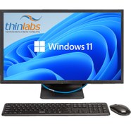 تصویر کامپیوتر یکپارچه 27 اینچ برند Thinlabs امریکا با قابلیت مصرف برق POE با قابلیت صفحه لمسی 