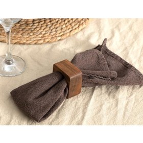 تصویر حلقه‌ی دستمال گردویی انگلیش هوم مدل نوس noce-walnut-english-home-napkin-ring