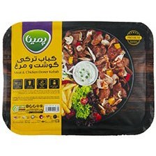 تصویر کباب ترکی گوشت و مرغ منجمد پمینا 400 گرمی 