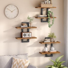تصویر شلف چوبی دیواری کد U4 