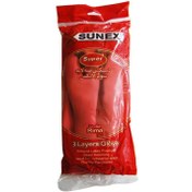 تصویر دستکش ایمنی سانکس مدل ریما سایز L سوپر لاتکس قرمز 