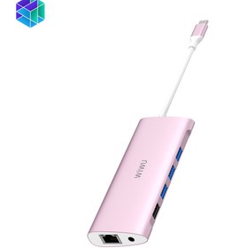 تصویر هاب تایپ سی دارای 11 پورت ویوو مدل Alpha 11 in 1 WiWU Alpha 11 in 1 Usb Type C Hub