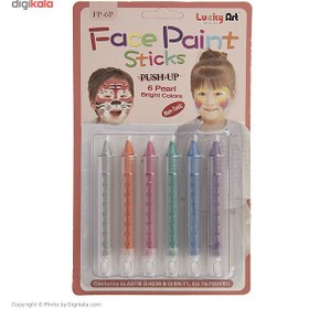 تصویر قلم 6 رنگ گريم لاکي آرت مدل Pearl Bright ا Lucky Art Pearl Bright 6 Color Make Up Pen Lucky Art Pearl Bright 6 Color Make Up Pen