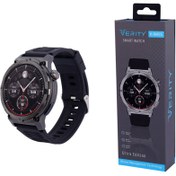 تصویر ساعت هوشمند وریتی مدل V-SM25 با بدنه استیل و بند سیلیکونی 