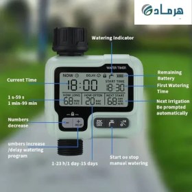 تصویر تایمر آبیاری دیجیتال / آبیاری قطره ای 