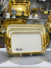 تصویر سینی 3تکه پذیرایی 3 Piece Dining Tray