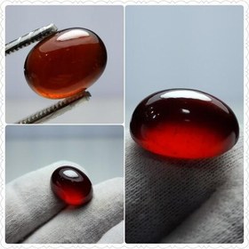 تصویر نگین گارنت هسونایت طبیعی تراش Cabochon 