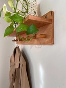 تصویر شلف دیواری چوبی Wooden wall shelf